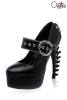 Schwarzes Gothic Plateau-Pumps