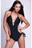 Schwarzes Monokini mit viel Strass