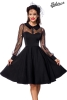 Transparente Vintage-Kleid mit Blumen Mesh