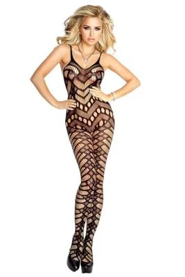 Dieser Netz Bodystocking mit kle...