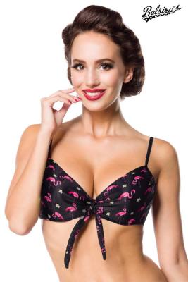 Bikinioberteil Swim Bra in schwarz/rosa