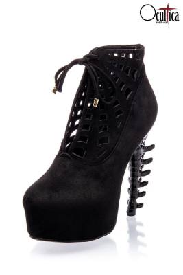 High Heel Ankle Boots schwarz