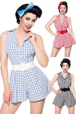 Süßer Retro-Jumpsuit ärmellos, m...