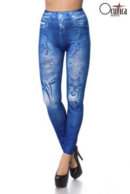 Leggings in Jeansoptik blau