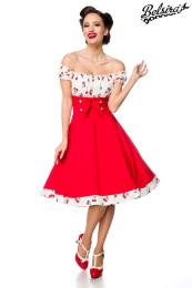 Rot/weißes Swing Kleid mit Tellerrock