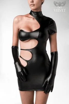 Kleid mit lange Handschuhe