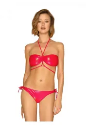 Sexy Bikini in glänzende Rot