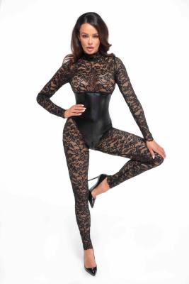 Spitzen Bodystocking mit Corsage