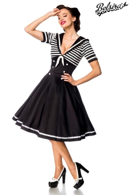 Swing-Kleid im Marinelook schwarz