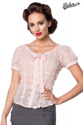 Vintage Schluppenbluse in rosa