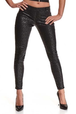 Wetlook Leggings mit dekorativem Muster