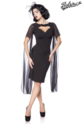 Elegantes Retro Kleid schwarz mi...